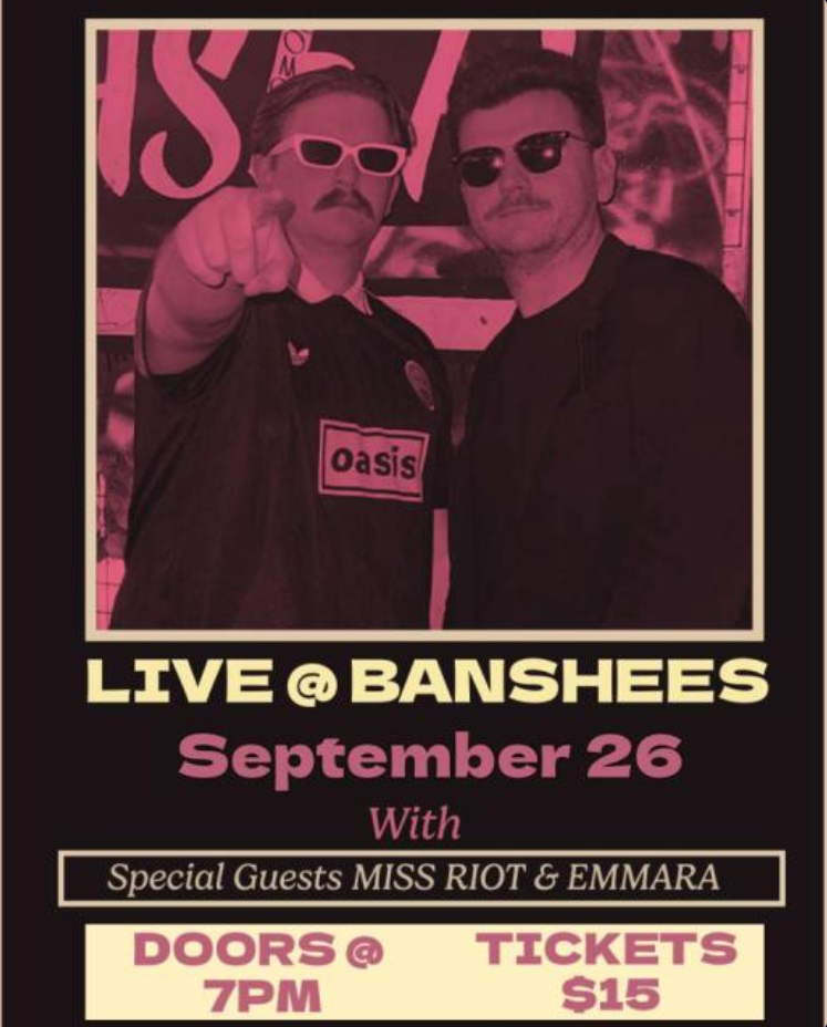 Performing at banshees bar on 26 September with the idle minds and miss riot